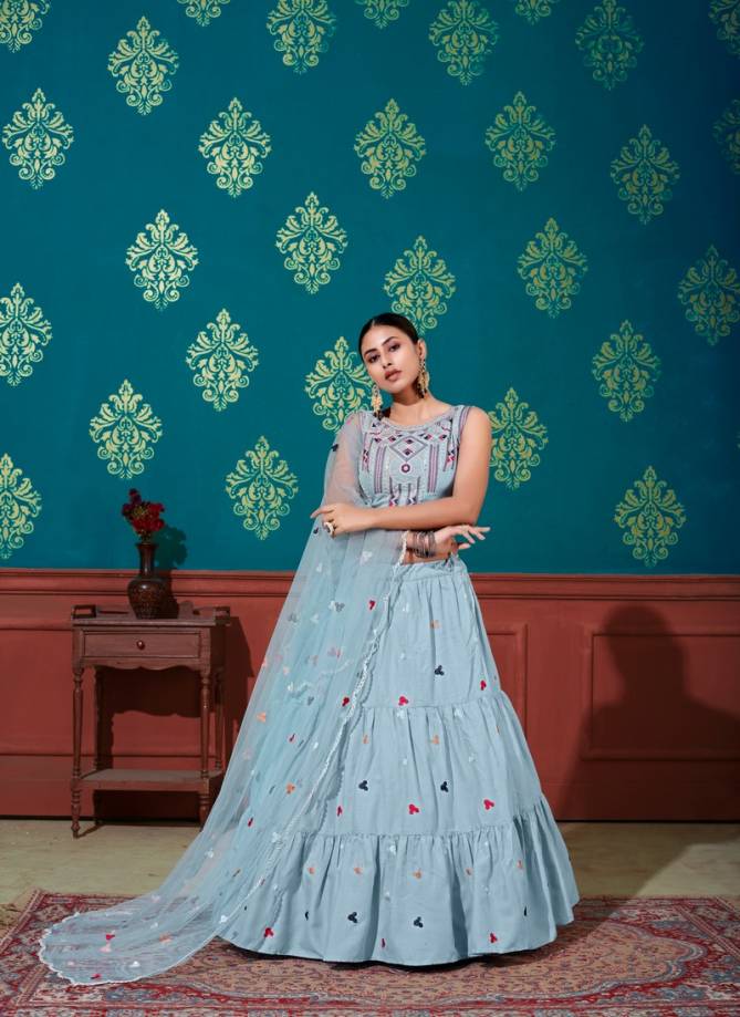 khushbu GIRLY 15 Exclusive Wedding Wear Cotton Embroidery Thread Latest Lehenga Choli Collection